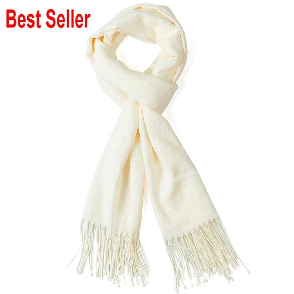 Super Soft Cashmere Feel Scarf Elegant Winter Fashion Fringe Cozy Lightweight